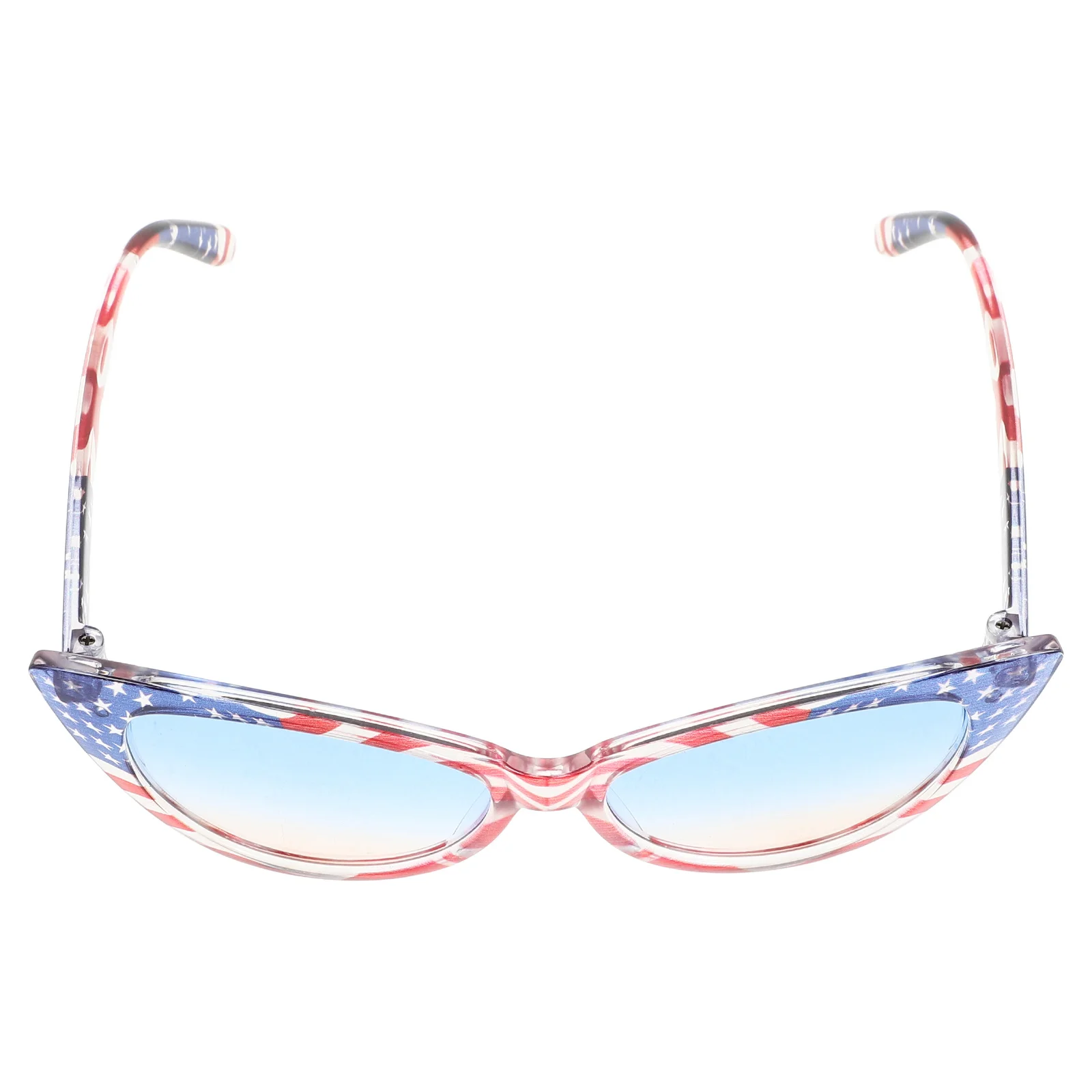

Cat Eye American Flag Sunglasses Unique Pattern Women's 4Th of July Party Accessories Patriotic Funny Shades for Independence
