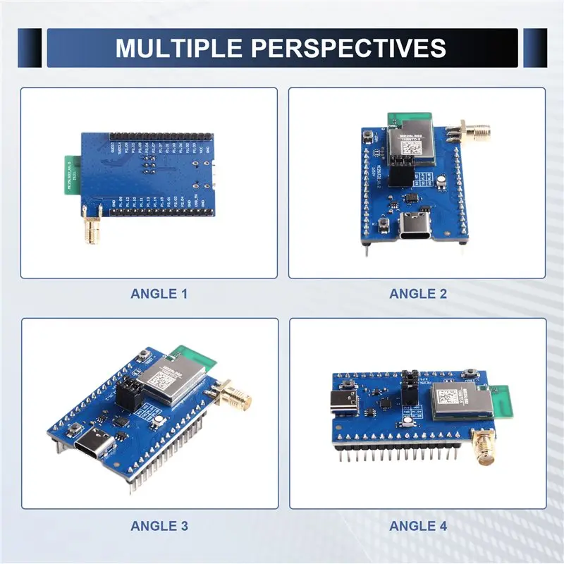 A98T MX25LE02 LLCC68 NRF54L15 Long Range BLE 6.0 Lorawan Combo RF Module Uart Wireless& RF Lora Functionality PCB Antenna