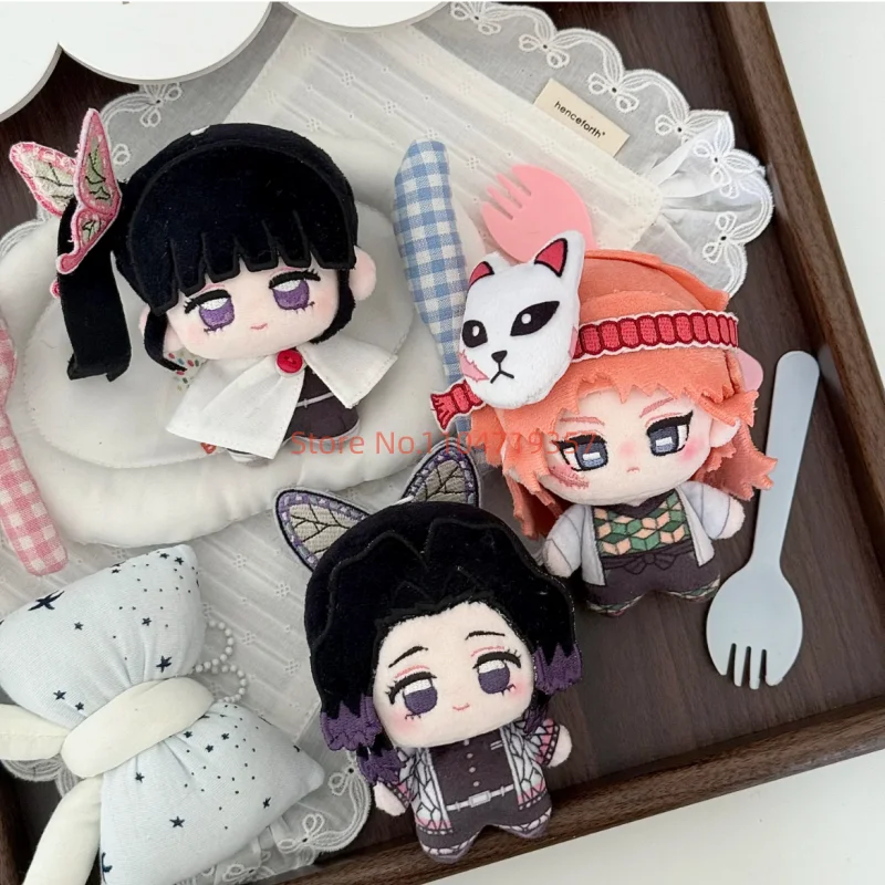 Demon Slayer Shinazugawa Sanemi Shinazugawa Genya Uzui Tengen Anime 10 cm Pop Schattige Pluche Mini Gevulde Hanger Pop Speelgoed Gift