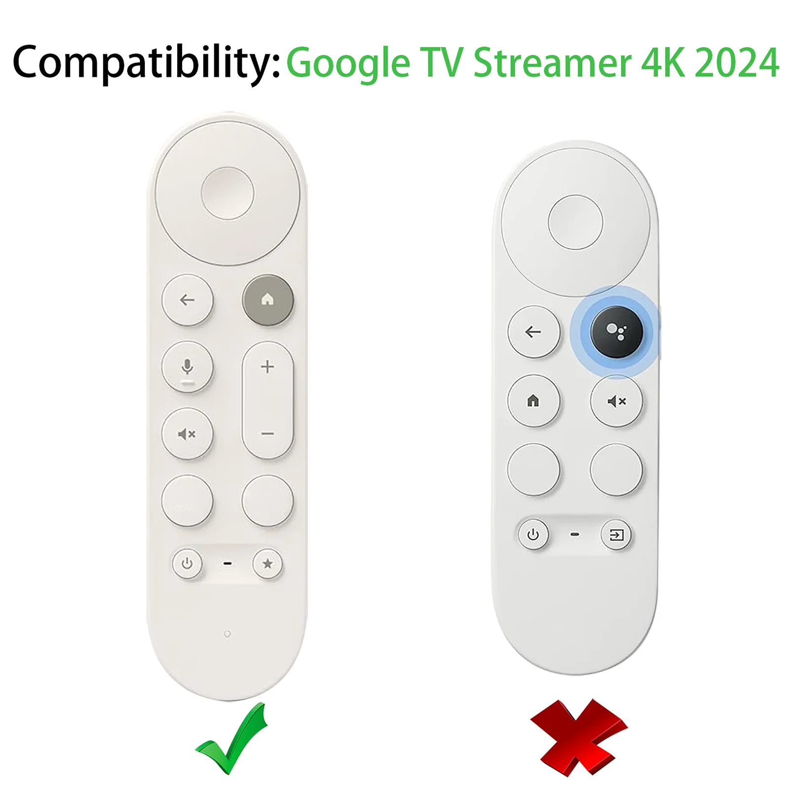 Google Silikon-Fernbedienungsabdeckung für Google TV Streaming 4K TV 2024, kompatibel mit Google GY3LE Remote – Detail 1