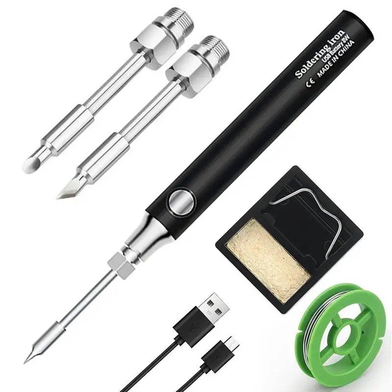 

Pencil Soldering Iron Mini Soldering Iron 1100mAh Portable Soldering Iron Kit 3 Modes 10W Welding Soldering Iron Tool For Metal