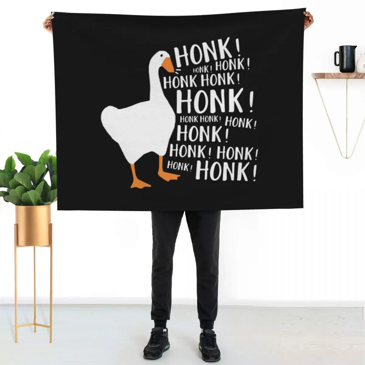 Untitled Goose Game T-ShirtUntitled Goose Honk Throw Blanket Polar Bed covers Heavy Plaid Summer bed plaid Blankets