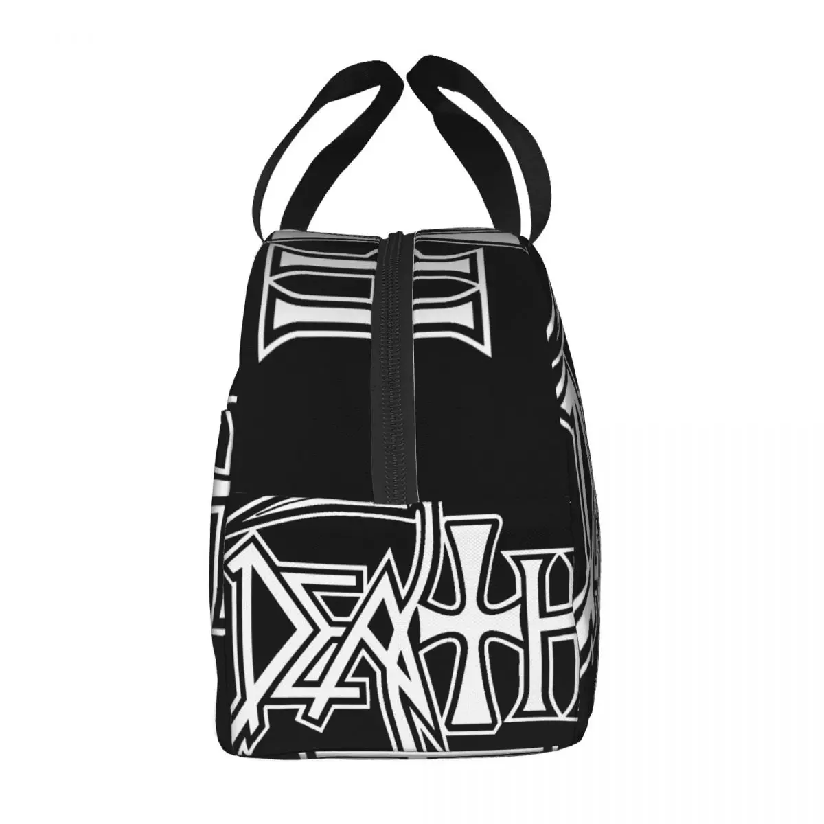 Unisex Death Logo Cooler Lunch Bag, portátil, isolado, comida, Bento Box