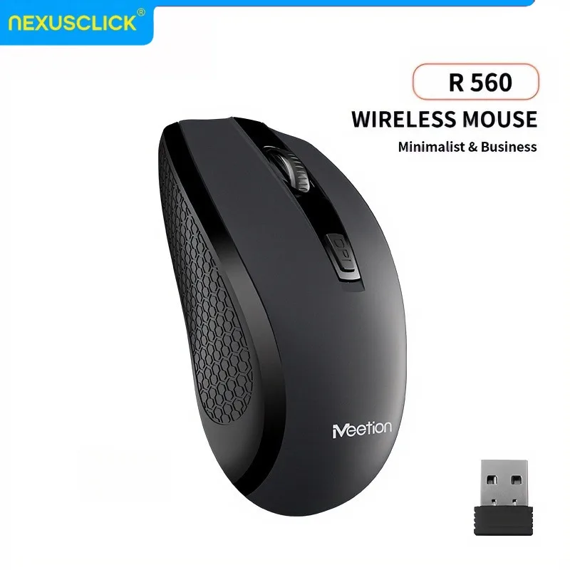 NexusClick Ergonomic 2.4G Wireless Mouse,1600 DPI Adjustable Portable Computer Mice Plug & Play for Home Office Work Gaming Use