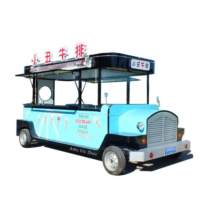 Mobile Retro Shawarma Food Truck Hamburger Food Cart Food Vehicle For Sale