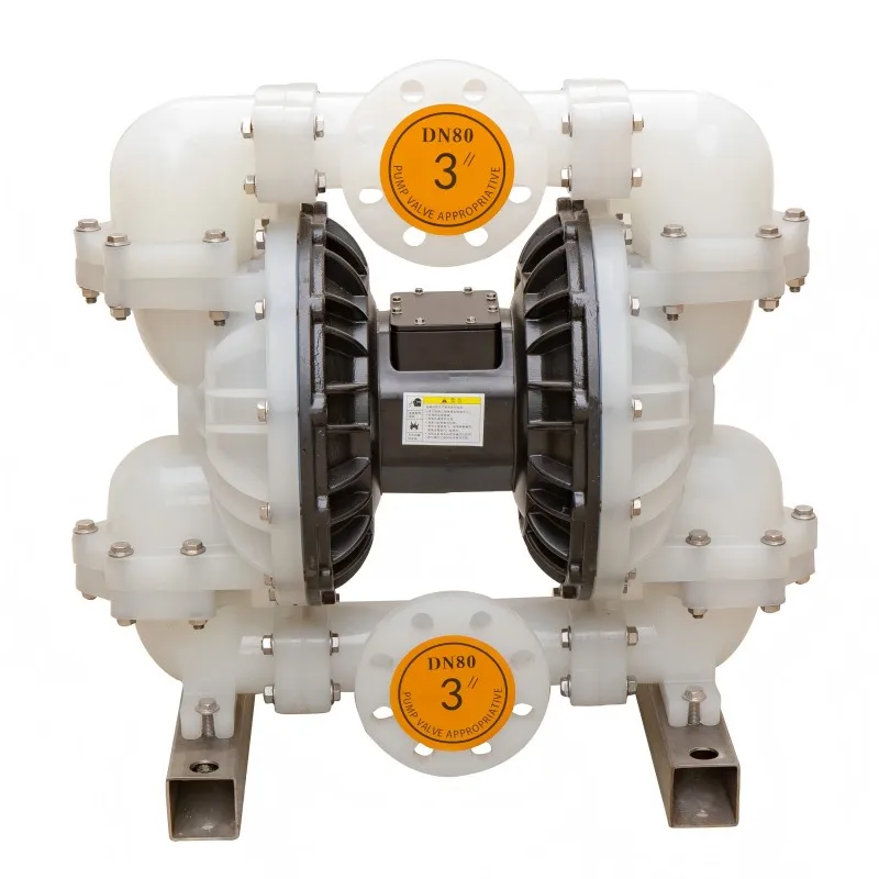 3 Inches PVDF AODD Operate Pneumatic Diaphragm Pump Strong Acid Chemical Resistance Wastewater Treatment