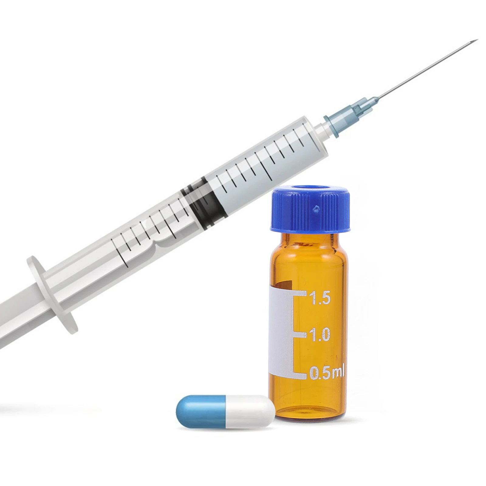 

100Pcs Transparent Glass Sample Vials Clear Scale Bottles Lid Pads Sealing Scientific Experiment Storage Vial with Lids Pads