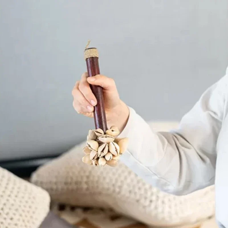 Nut Shell Chimes Hand Bell Sound Beam Meditation Outdoor Wind Chimes Yoga Chakra Sound Healing Percussion Musical Instruments