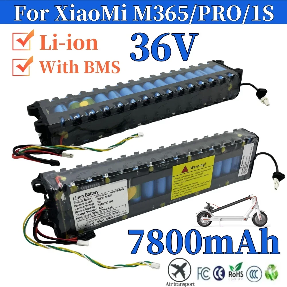 10S3P 36V 7800mAh 18650  Li-ion Battery Pack NE1003-H Cell Communication Interface for Xiaomi M365 Electric Scooter