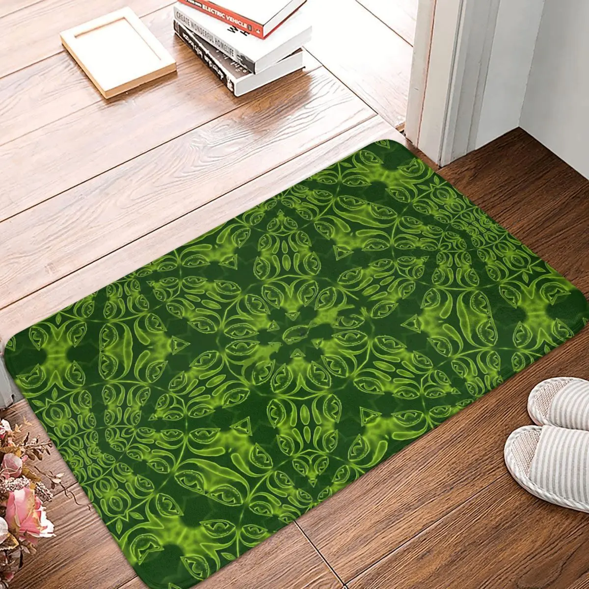 All Seeing Eyes Jungle Green Mandala Evil Eye Bathroom Mat Rug Home Doormat Kitchen Carpet Balcony