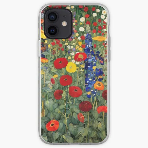 Klimt Flower Garden Iphone Tough Case  Phone Case Customizable for iPhone 11 12 13 14 Pro Max Mini 6 6S 7 8 Plus X XS XR Max