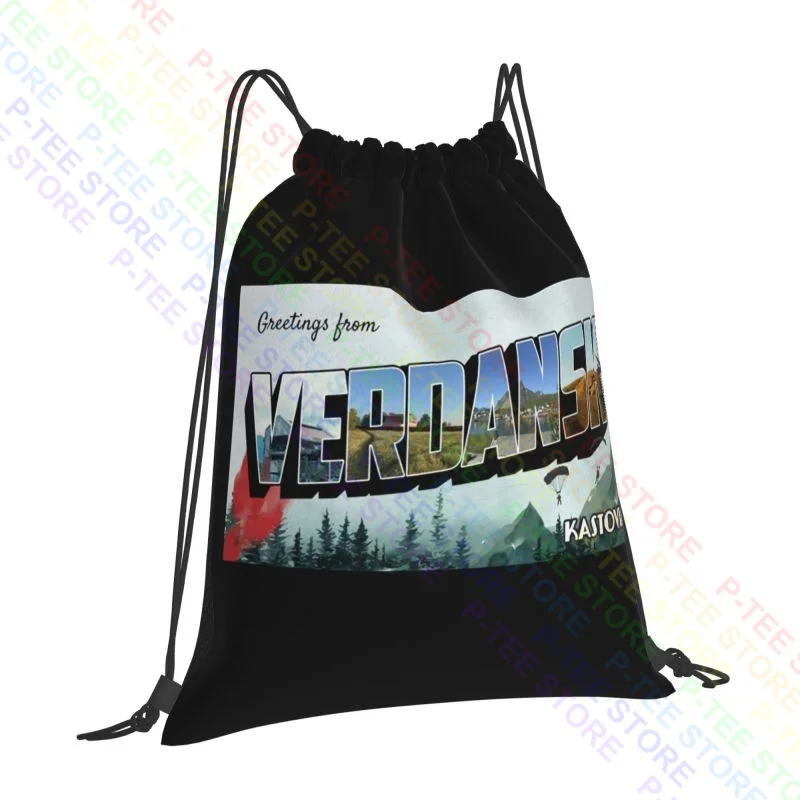 Welcome To Verdansk - Gaming Gulag Warzone Verdansk Drawstring Bags Gym Bag Cute Sports Style