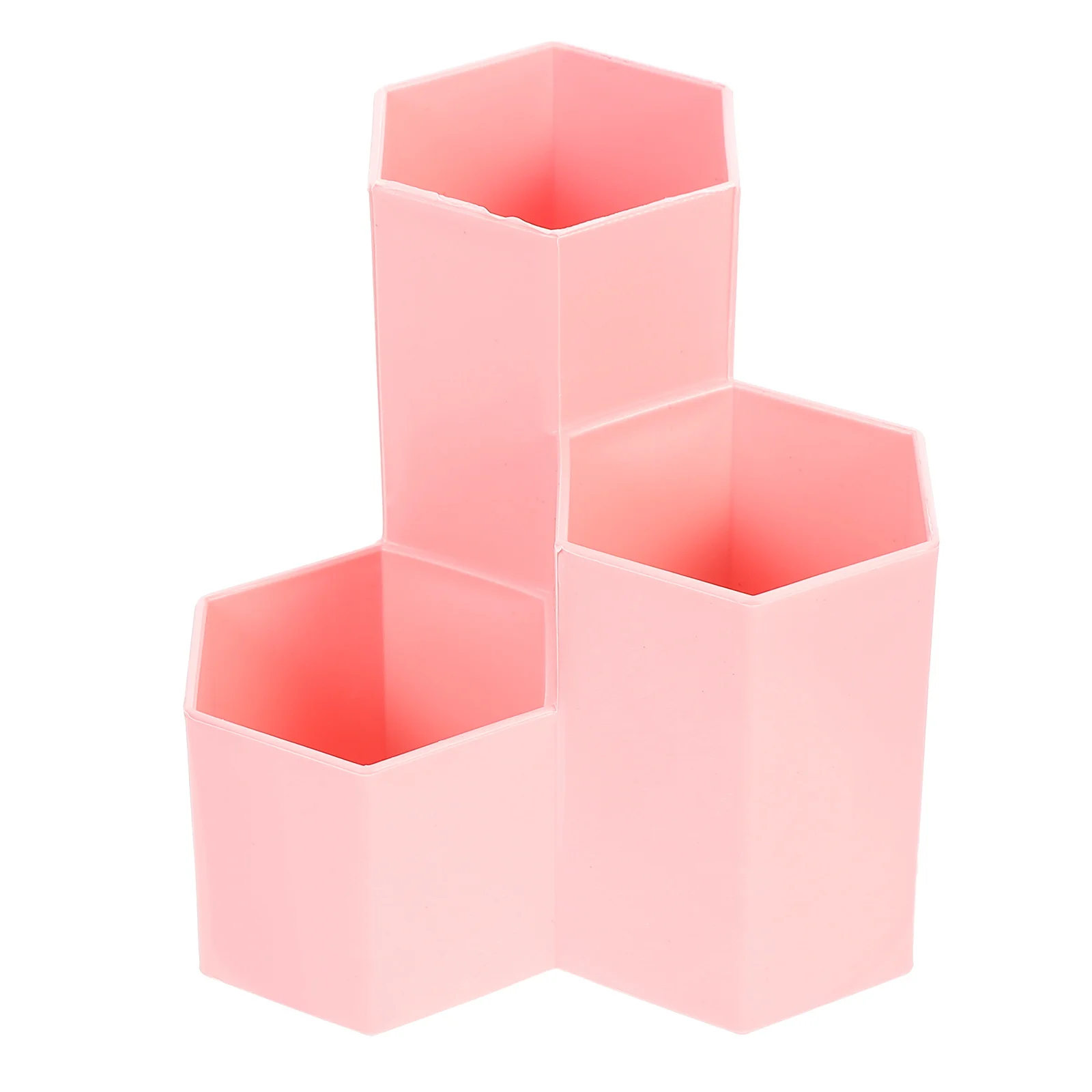 حامل قلم سداسي 12 × 6.3 سم حاوية أقلام رصاص بلاستيكية منظم سطح المكتب لصندوق تخزين اللوازم المدرسية المكتبية #3