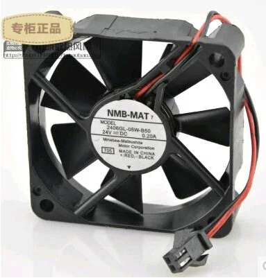

Wholesale: original 2406GL-05W-B50 24V 0.20A 60*60*15 2 wire cooling fan chassis power radiator