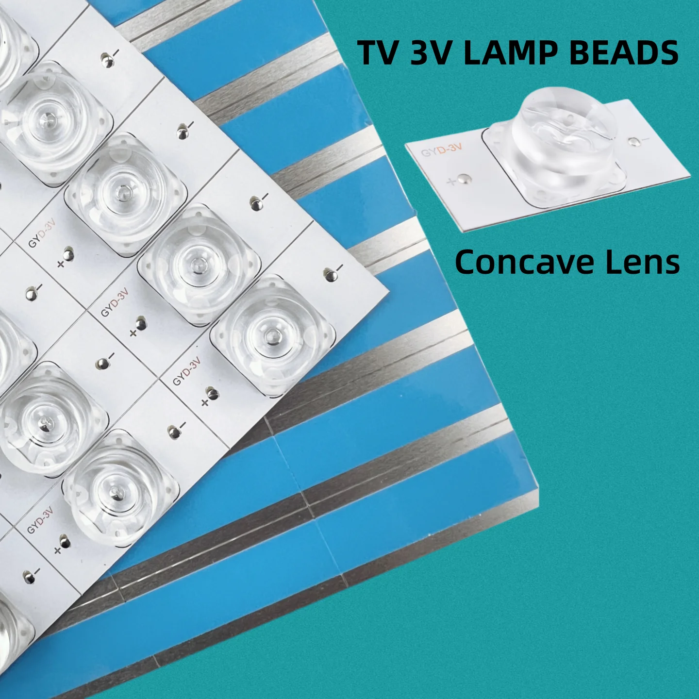 30pcs 3V SMD Lamp Beads Concave Lens Lamp Beads With Concave Optical Lens Fliter For 32-65 inch LED Backlight Strip TV Repair
