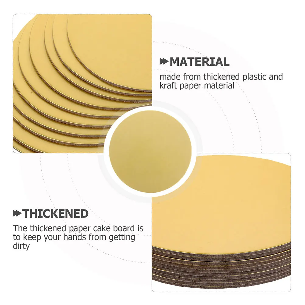 

30Pcs Cake Board Drums Thickened Paper Round Bases Easy to Use Food Safe for Birthday Cakes and Baking Cake Board