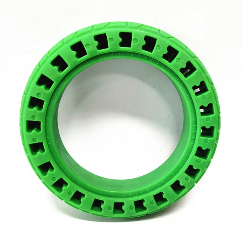 Electric Scooter Solid Tyre Honeycomb Absorber Hollow Tire Durable Shock Tyre for Xiaomi M365 Pro Green