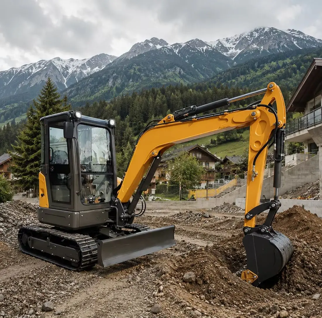 

Custom Compact 4T Excavator Crawler Digger Equipment CE Euro 5 Hydraulic System Machine