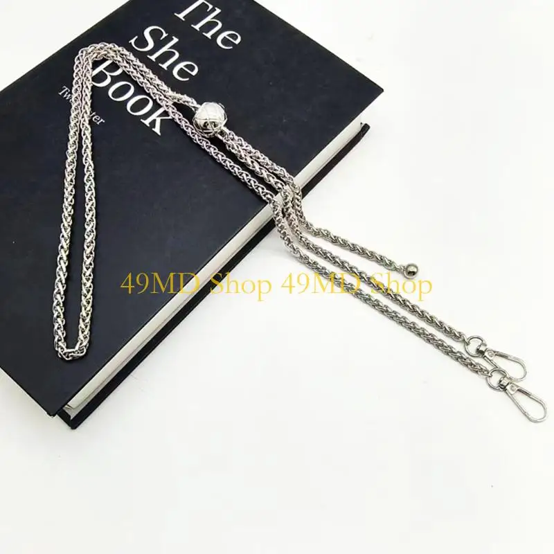 49MD Fashionable Gold Metal Bag Chain With Detachable Pearls Ball Charm