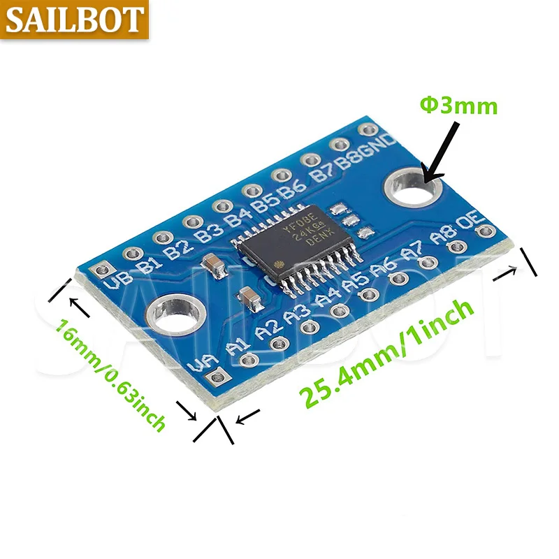 1-10 قطعة 3.3 فولت 5 فولت TXS0108E 8 قناة محول المستوى المنطقي TTL ثنائي الاتجاه التحويل المتبادل