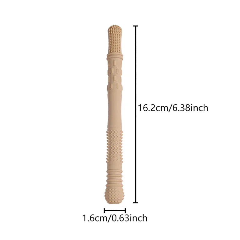 Straw Teether Children's Toy Soft Silicone Hollow Molar Stick Newborn Teething Tube Molar Toy Gift