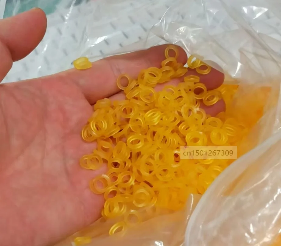 500 個の小さなサイズのシリコーンゴムバンド非常に小さい工業用ラテックス弾性ゴム直径 9 ミリメートル