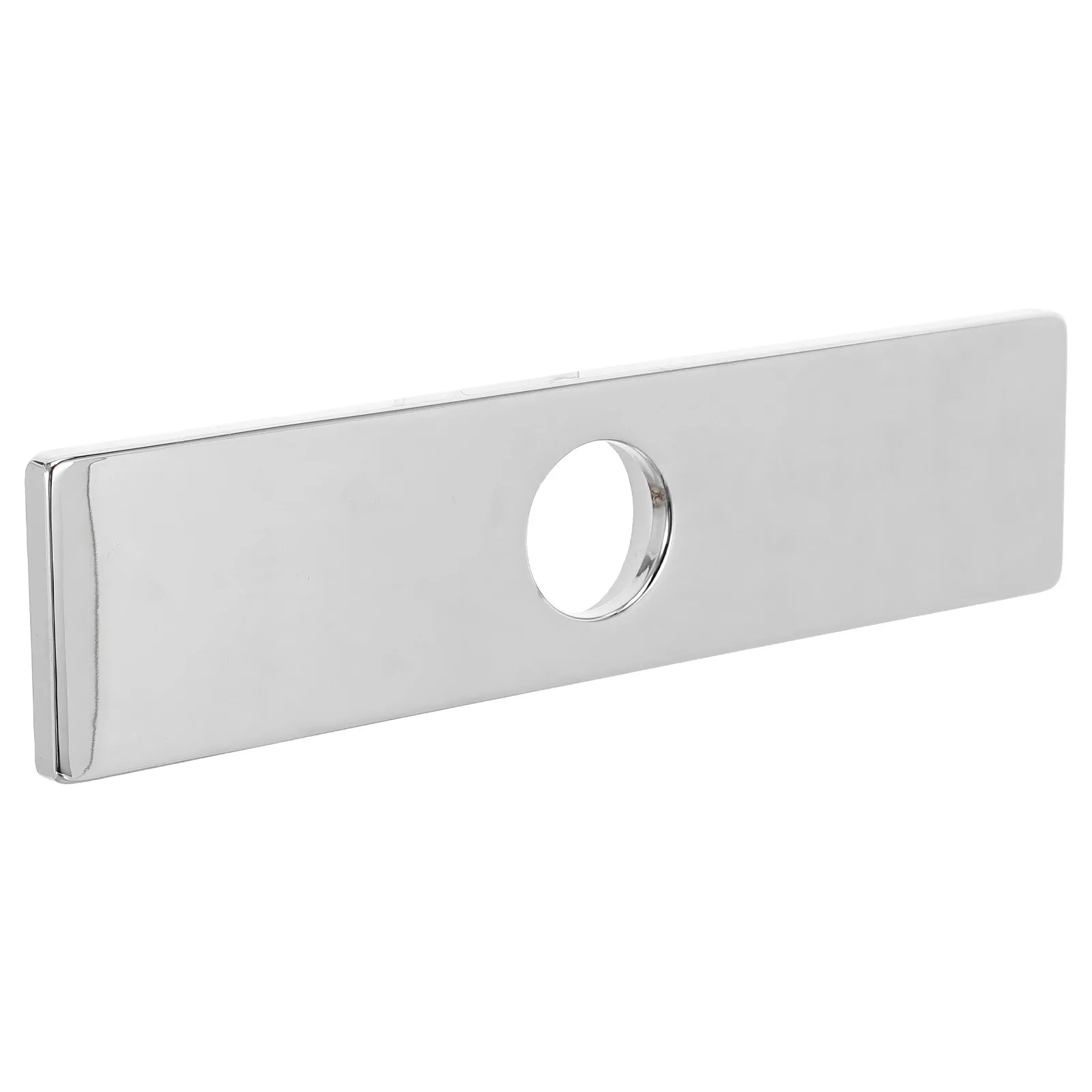 Kitchen Sink Faucet Hole Cover Stainless Steel Deck Plate Rectangle Brushed Finish Faucet Trim Plate Tap Deck Cover Fingerprint