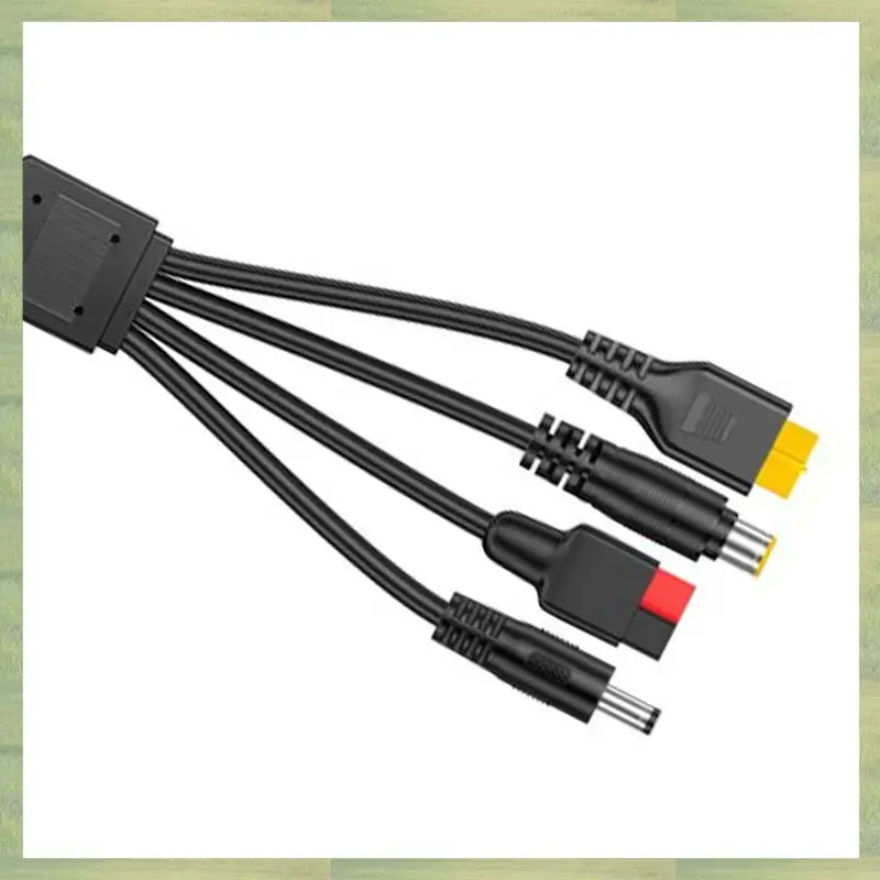 

N15R-3X 4-In-1 Solar Panel Connector Extension Cable Splitter For Anderson Connector DC Adapter Power Plug XT60 Female Conn