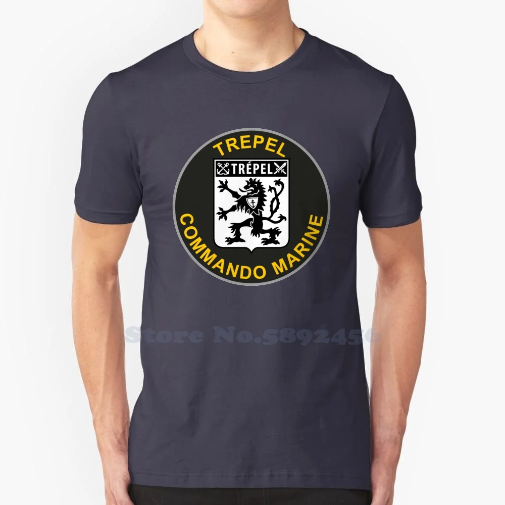 French Seals Commando Trepel Forfusco 100% Pure Cotton T-Shirt Commando Marine Penfentenyo France Cos Opex Military Army Police