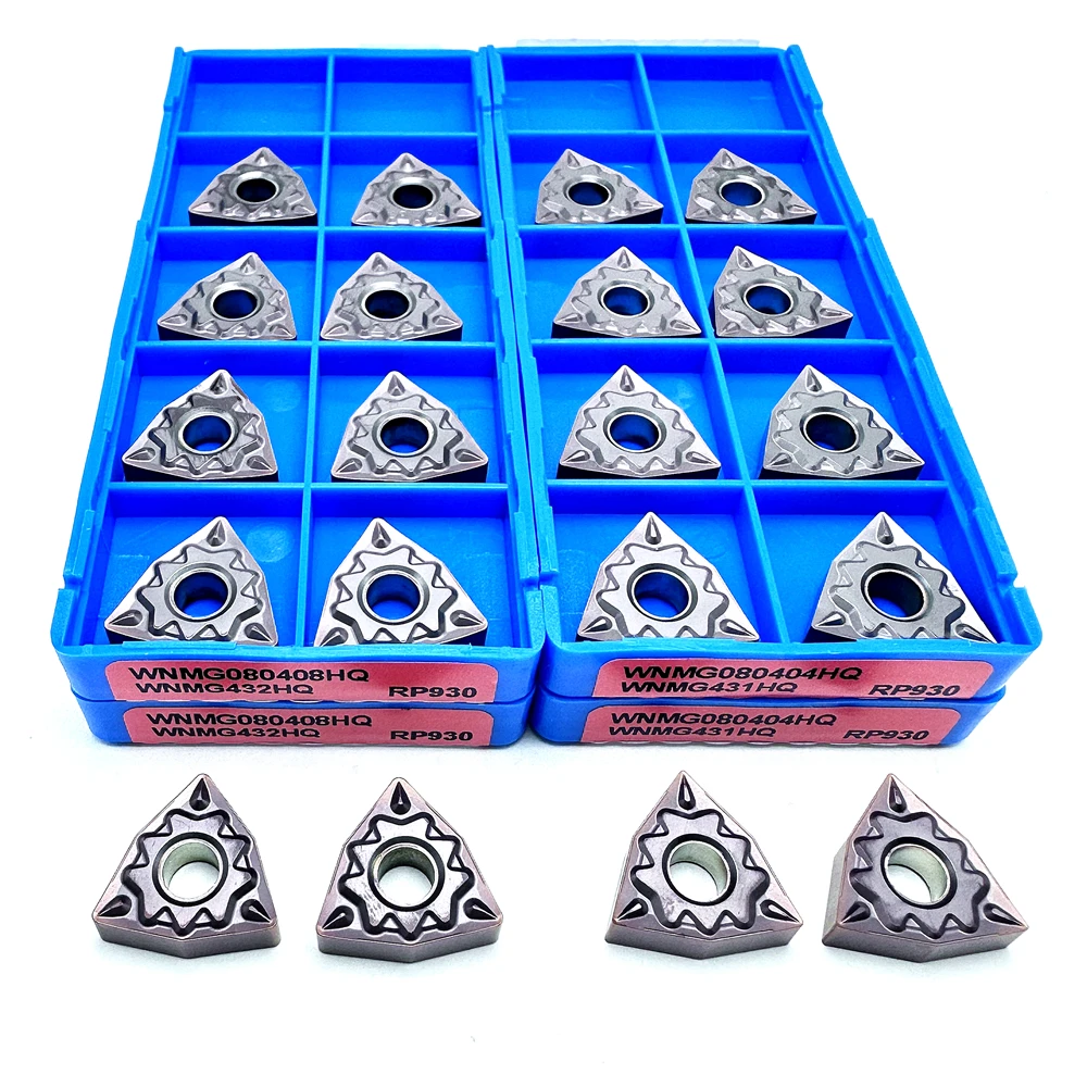 

WNMG080404HQ WNMG080408HQ RP930 Карбидная вставка Внешний токарный инструмент Высококачественная обработка нержавеющей стали Токарный станок с ЧПУ для резки