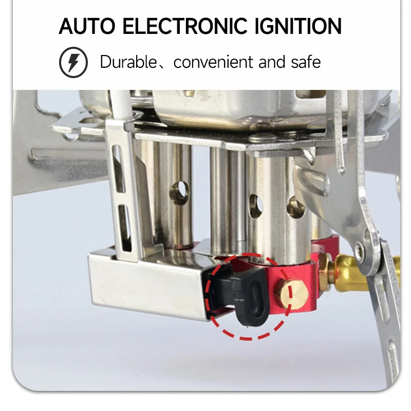 Imagem -03 - Portátil Queimador de Gás o Turismo e Camping Fogão Viagem Butano Gás Queimador Nature Hob Adaptador de Alta Pressã