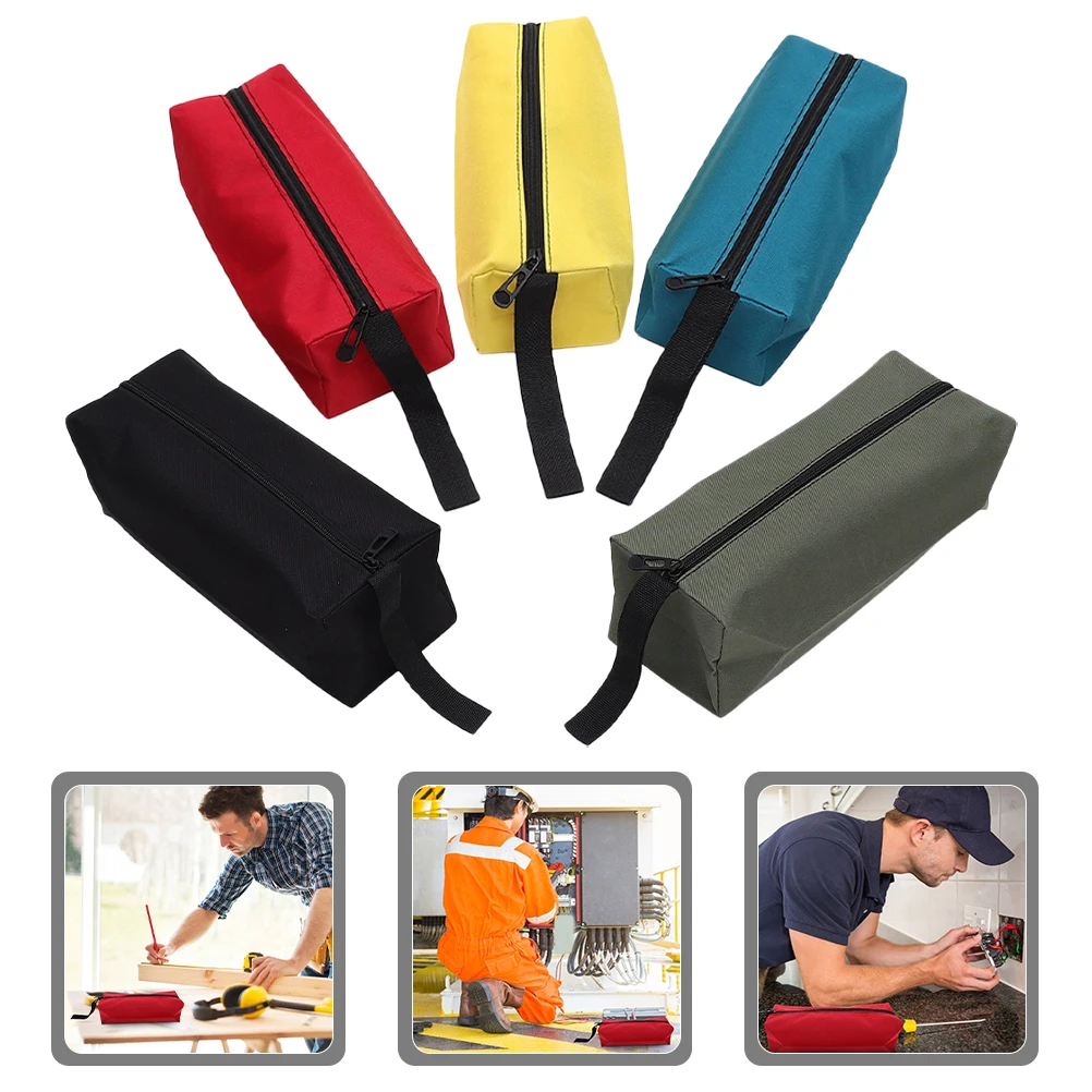 

5pcs Waterproof Tool Bags Oxford Cloth ganizer Pouches Large Blue Red Yellow Black Green Storage Solution for Tools Hardware