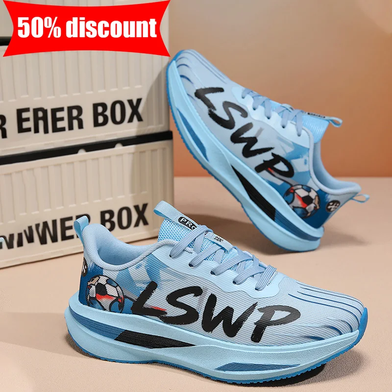 

Mens Sports Shoes Comfortable Lace Up Shock-absorbing Training Professional Jogging Shoes Outdoor Mesh Breathable Fitness Shoes