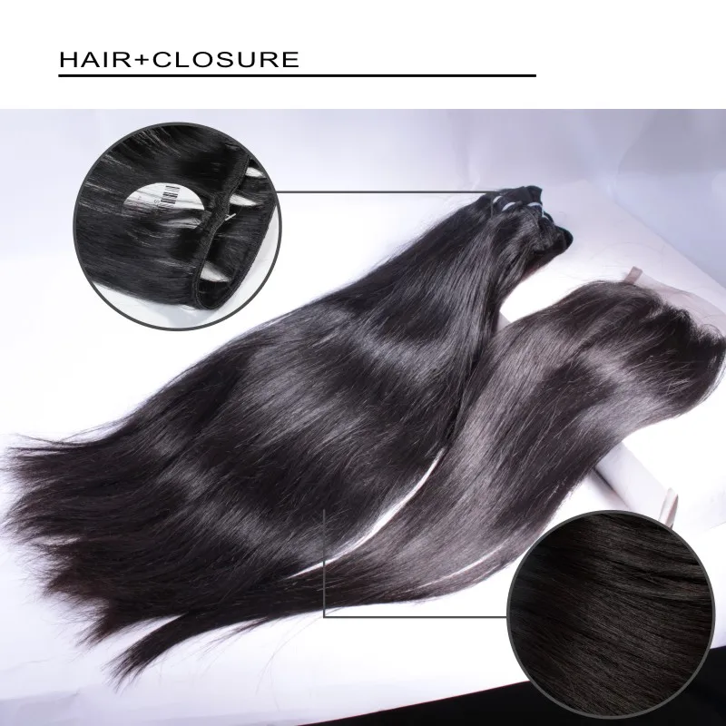 Straight Human Hair Bundles for Women Brazilian Unproccessed One Donor Human Hair Weft Bleachable Thick End Virgin Human Hair