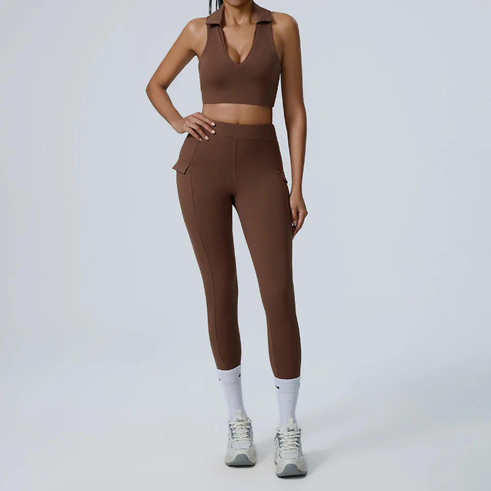 Yoga Suit Sportswear Women Gym Set Backless Sport Bra 2PCS Workout Set Women Yoga Vest Fitness Leggings Fast Dry Athletic Wear