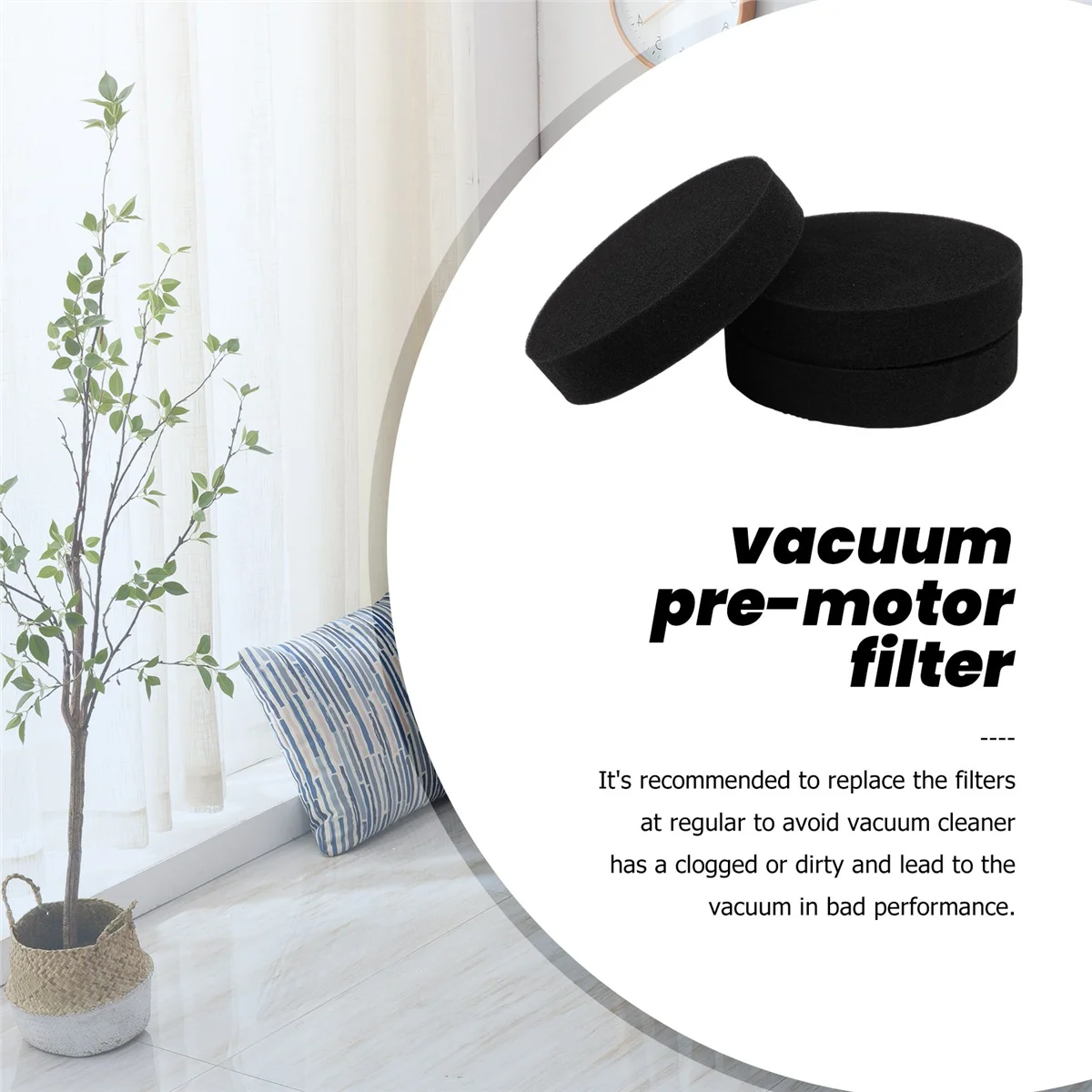 3 Pcs Vacuum Foam Filter for Eureka DCF-26 Replacement for 1608225 Replaces Part 68465A,68465A-2,68465-2,68465,Etc image 3