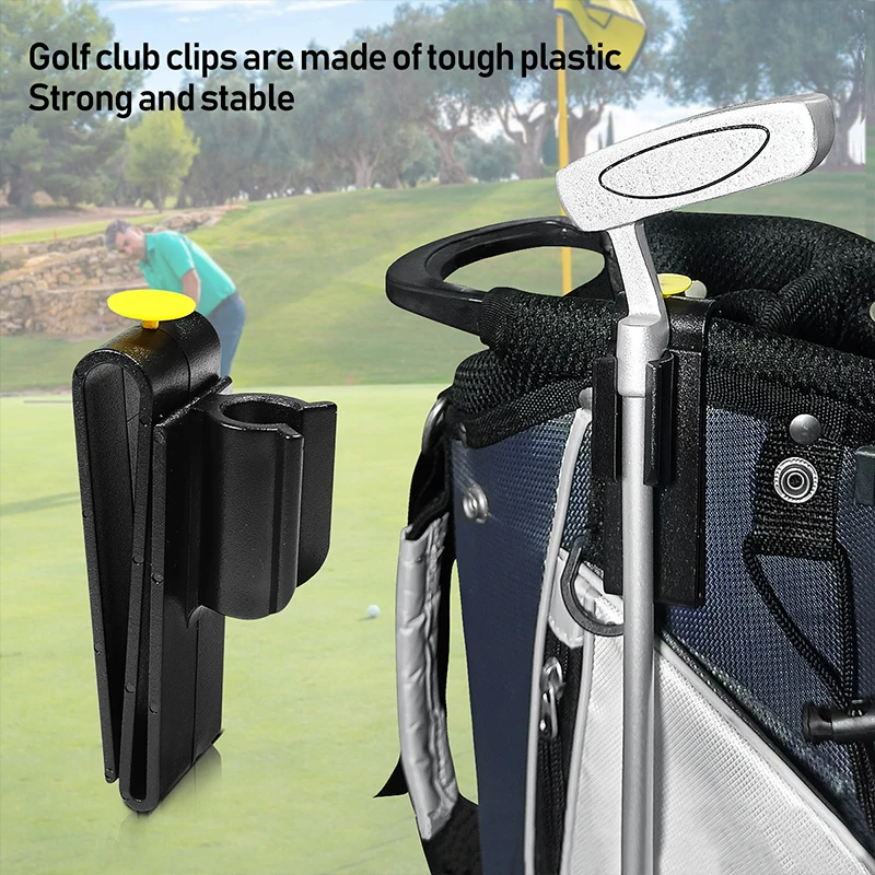 6pcs Sports Golf Bag Clip On Putter Clamp Holder Club Clip Golf Training Equipment Outdoor Sports Golf Trainer Accessories