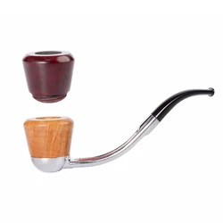 Heather System Pipe Set: One metal tobacco pipe  Straight handle Two pipe bowls in random colors, removable replaceable pipe