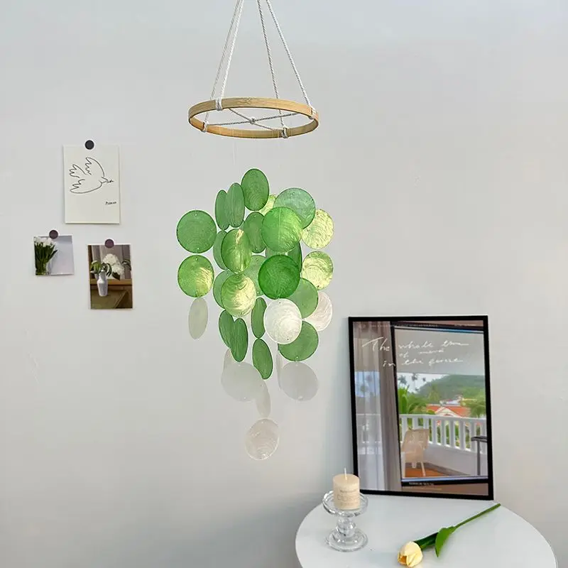 4Color Creative Nordic Shell Wall Hanging Decoration Wind Chime Home Bedroom Wall Hanging Decoration Ornament For Gifts LI753