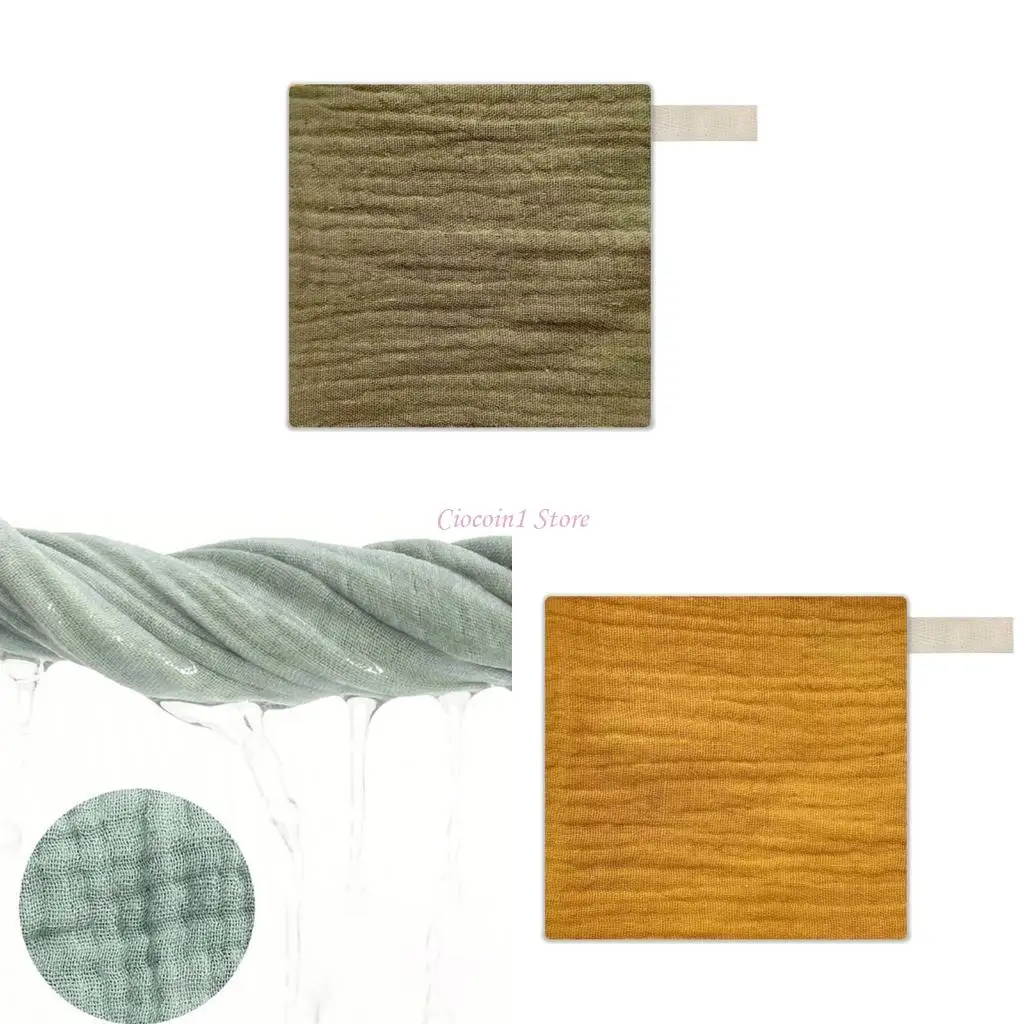 

Y1UB Thick 4 Layer Face Towel Soft Absorbent Baby Square Towel Comfortable Washcloths for Newborns 3pcs Set 25x25cm