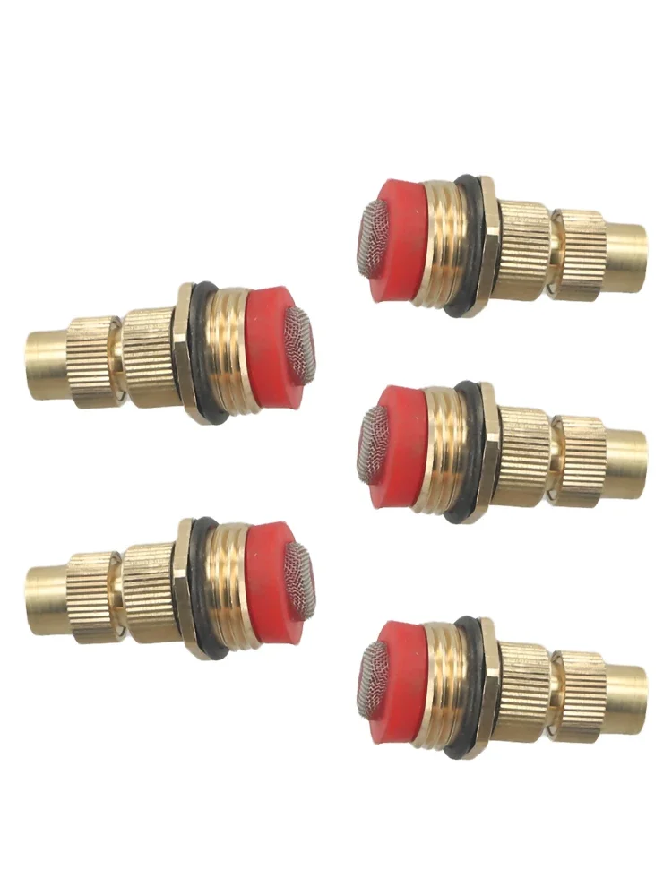 5PCS Adjustable Atomizer Nozzle for Lawn Sprinkler Systems Garden Misting Irrigation and Patio Cooling 1 2 Inch Thread