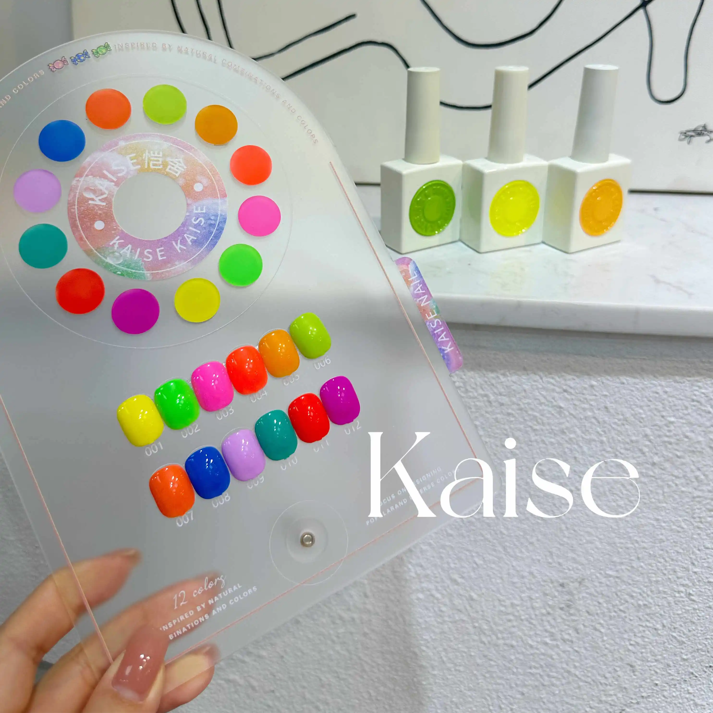 

KAISE High Quality 12 Colors Nail Gel Set Solid Color Nail Salon 2025 New Hot Sale Fashion Nail Art Non-toxic UV Gel Wholesale