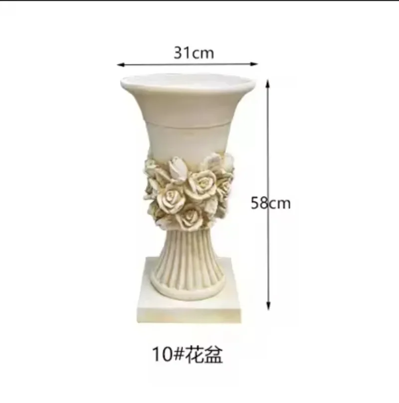 Outdoor high quality decor fiberglass injection molding flower pot moulds silicone concrete cement flower