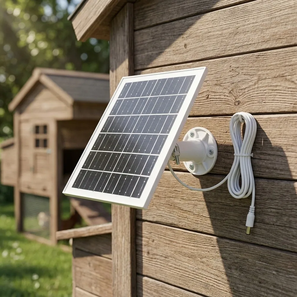 Robust 7W for solar Panel for Chicken Door Applications with IP65 Protection 22% Efficiency and 9.8ft Cable Length