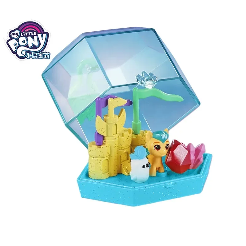 Hasbro My Little Pony Crystal Keychian Mini World Magic Doll Toys Hitch Trailblazer Izzy Moonbow Princess Petals Collect Figure