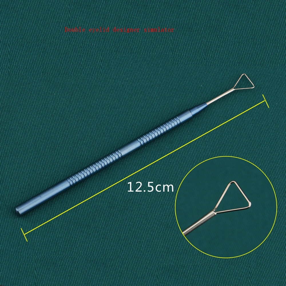 Double eyelid designer, beauty and plastic surgery shaping tool, double eyelid short handle triangle 8mm U-shaped gold handle cu