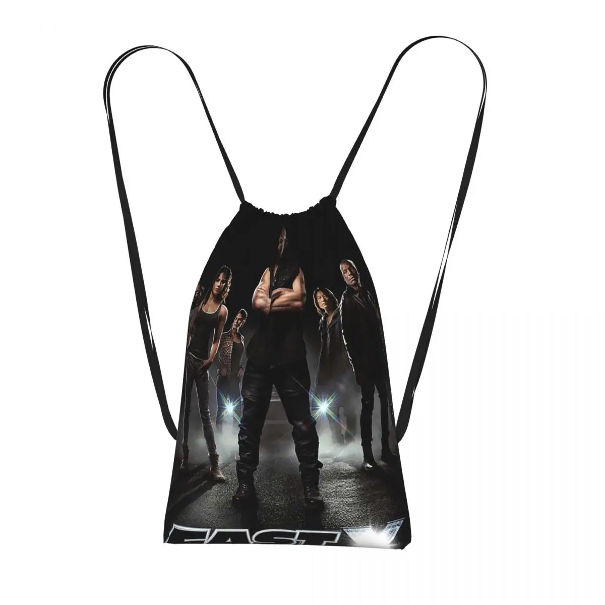 Fast And Furious Movie Vintage Poster Backpacks Multi-function Drawstring Bags Storage Bag Book Bags for Man Woman School