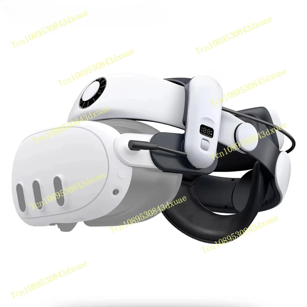 BOVR S3 Pro 10000mAh 배터리 헤드 스트랩 (메타 퀘스트 3/퀘스트 3S용) 헤드 에어컨디셔닝 VR 액세서리, 향상된 지지력 제공