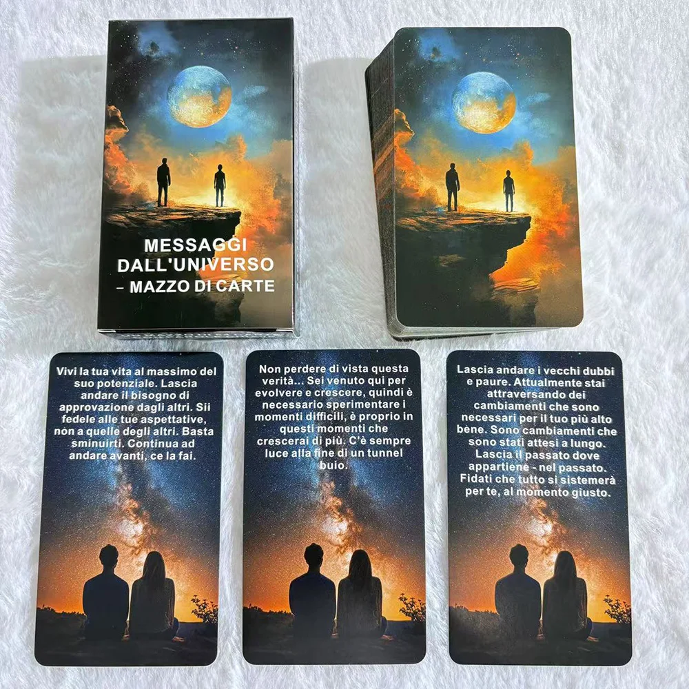 

Italian Oracle Deck, Message from the Universe, 54 Oracle Cards for Daily Reflection, Mindfulness, Inner Balance & Focus, 12x7cm