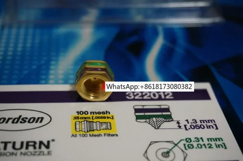 Hot melt glue machine single hole straight spray spray head 322012